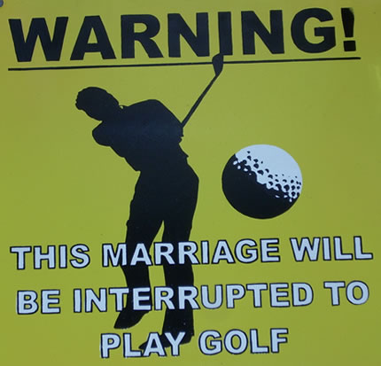 golf warning